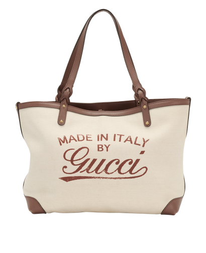 Craft Tote, &pound;495, Handbags, Brown/Cream, Canvas, Front view